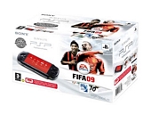 Sony PSP 3000 Series Slim and Lite Handheld Console (Black) with FIFA 09 (PSP) image