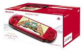 Sony PSP 3000 Series Slim and Lite Handheld Console (Red)