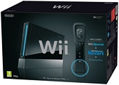 Nintendo Wii Console Black with Wii Sports Wii Sports Resort and Motion Plus Controller
