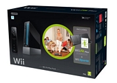 Nintendo Wii Console (Black) with Wii Fit Plus and Balance Board + Motion Plus Controller (Wii)