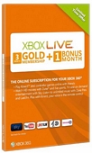 Xbox Live 3 Month Membership Card with 1 Month Bonus