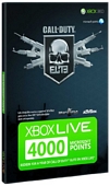 Xbox Live 4000 Points Card Call Of Duty Branded