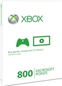 Xbox Live 800 Microsoft Points