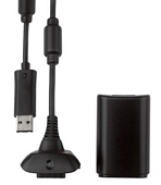 Official Xbox 360 Play and Charge Kit Black