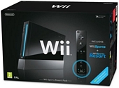 Nintendo Wii Black with Wii Sports Wii Sports Resort Includes Wii Remote Plus