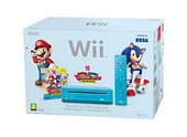 Nintendo Wii Console Blue with Mario and Sonic at the London 2012 Olympic Games New Slim Style