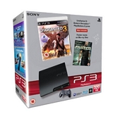 Sony PlayStation 3 Console 320GB Slim Model with Uncharted 3 and Faster Blu ray Movie Bundle