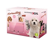 Nintendo 3DS Coral Pink Console Bundle with Nintendogs and Cats Golden Retreiver
