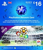 Playstation Network Card GBP16 Euro 2012 Branded PlayStation Vita PS3