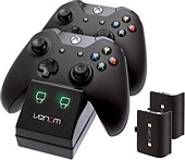 Venom Xbox One Twin Docking Station with 2 x Rechargeable Battery Packs Black